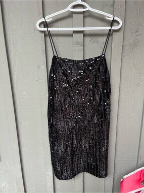 H&M Black Sequin Mini Dress